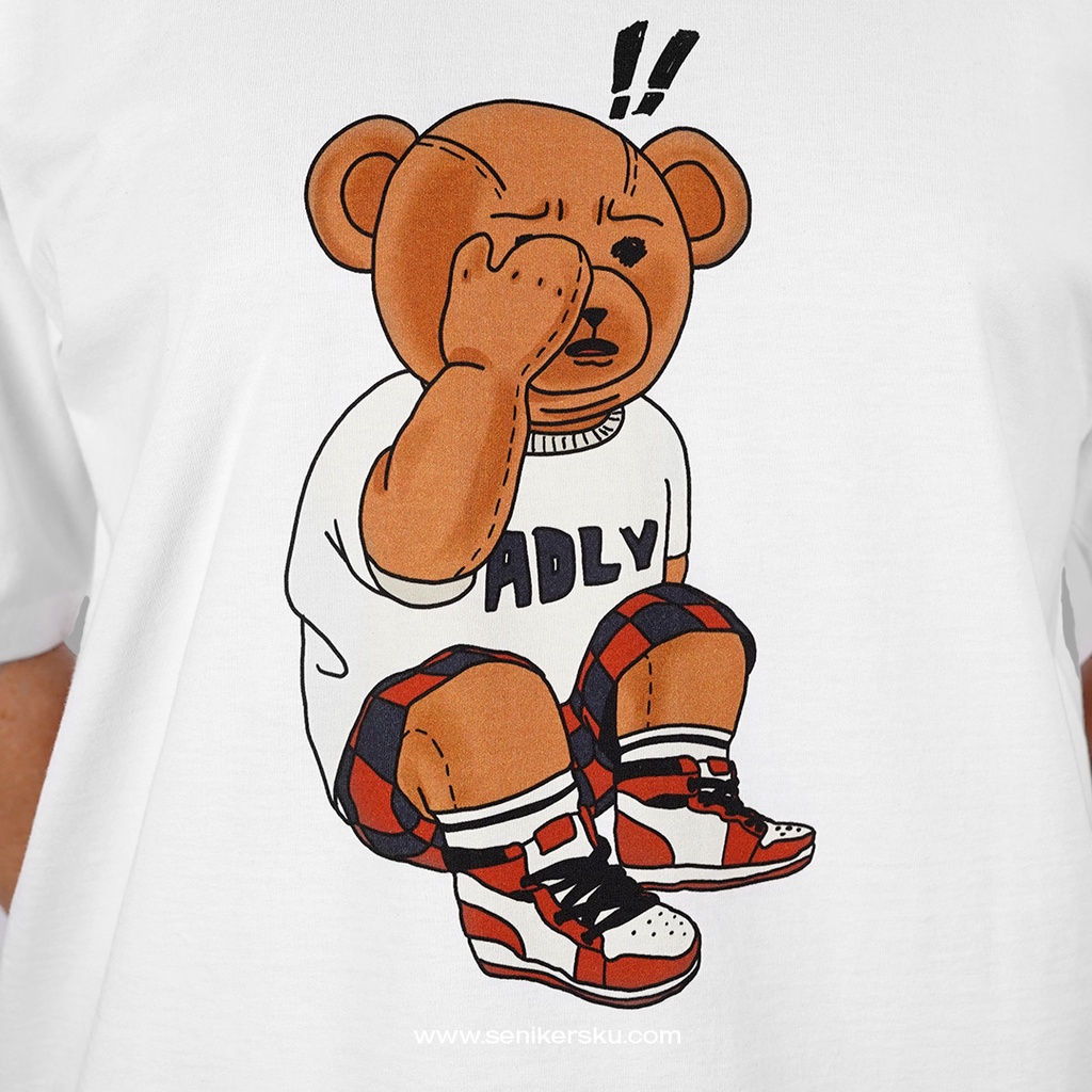 ADLV Cartoon Bear White Tee