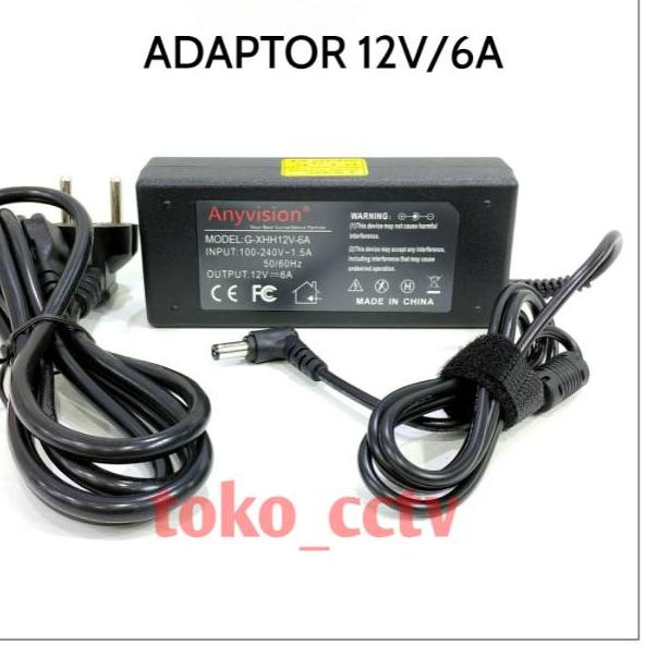 ✿ Adaptor 6A 12V DC Adaptor 12v 6a Anyvision Adaptor Cctv Adaptor Dvr 12V 6A ●