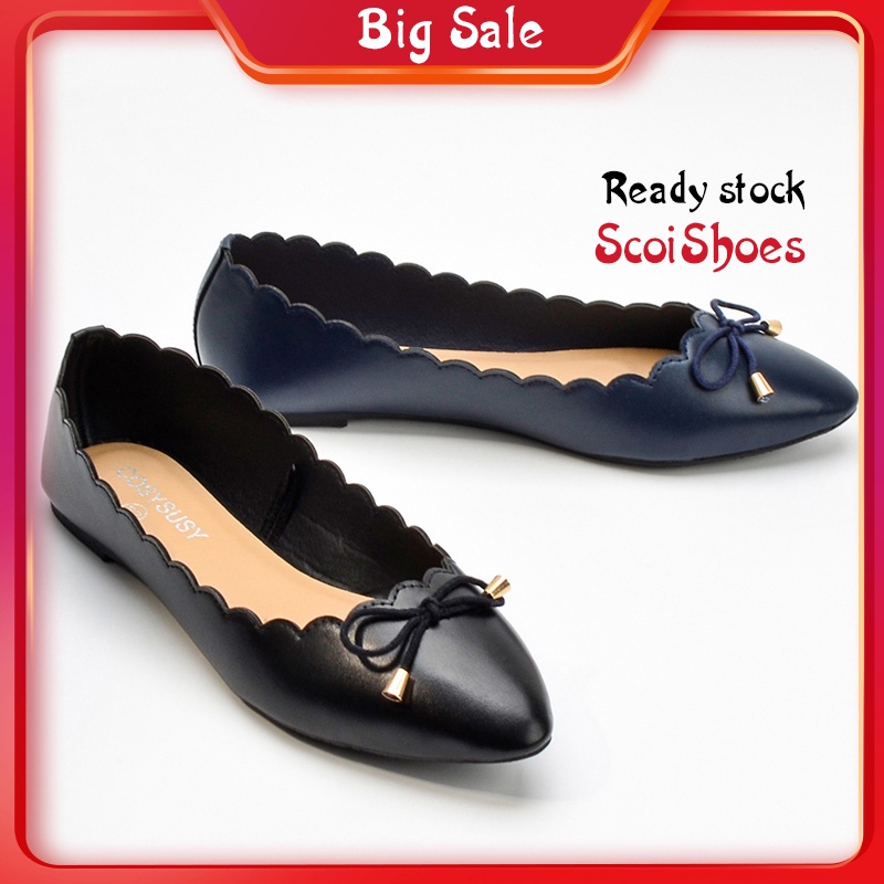 Sepatu Flatshoes Wanita Baru Nyaman Kasual Bahan Lembut  Sol Non-Slip Korea Fashion Wanita Import