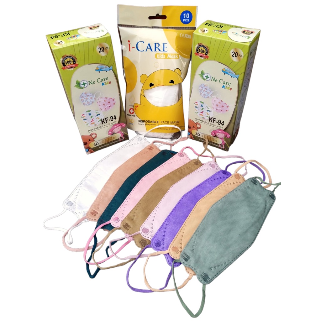 Masker Anak KF94 I-Care 3D Evo Stereoscopic Fish Eceran