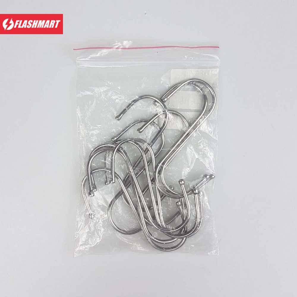 Flashmart Hanger Gantungan Serbaguna Stainless Steel 10 PCS - M127105