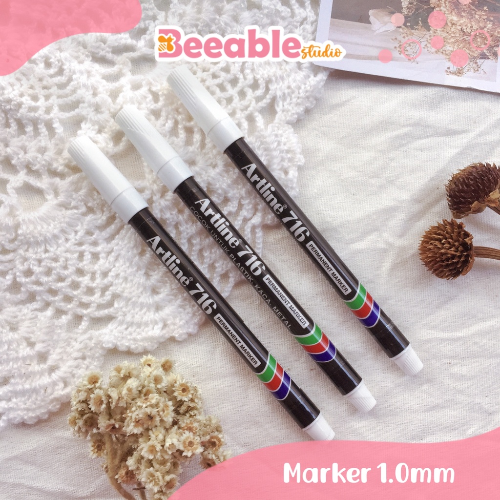 

Spidol Acrylic Black Marker Permanent WATERPROOF Bisa Untuk Kaca Plastik Akrilik Metal