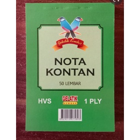

Buku Nota Kontan Kecil Rangkap 1 ply GELATIK KEMBAR