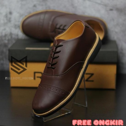 SEPATU CASUAL PRIA KULIT PU ORIGINAL COUNTRY - SepatuFormal Pantofel pria Resmi Formal Hitam Coklat Kuliah Kondangan Kerja PNS Guru slip on pria