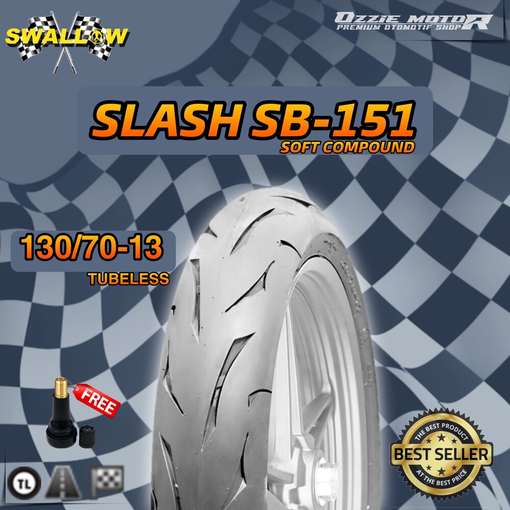 SWALLOW SLASH SB-151 BAN TUBELESS RACING SOFTCOMPOUND RING 13 110/70-13 | 120/70-13 | 130/70-13 | 140/70-13 BAN NMAX ADV PCX 160