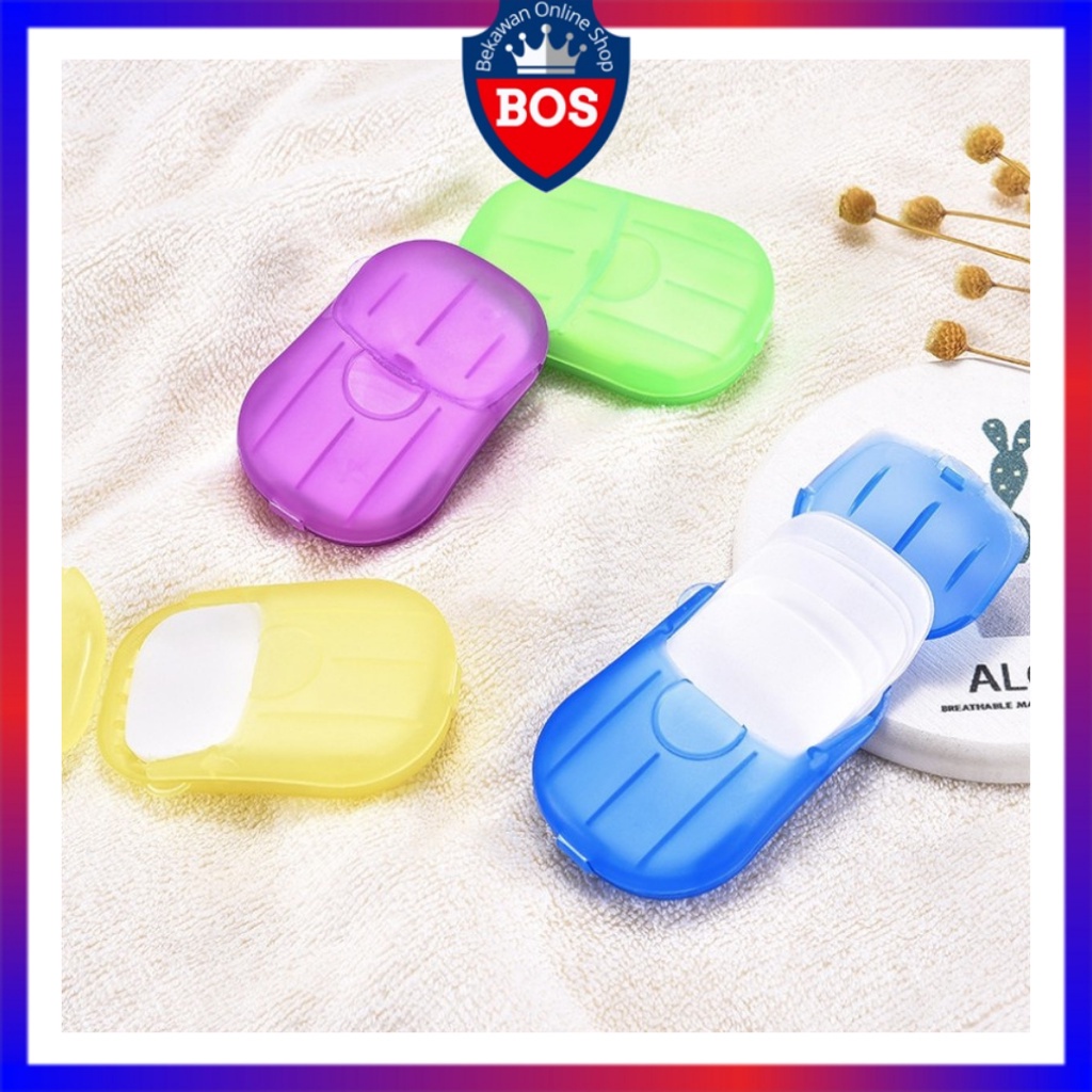 Market1688  Sabun Kertas Mini Motif Bunga Isi 80Pcs Hand Soap Mini Travel Portable Sabun Cuci Tangan