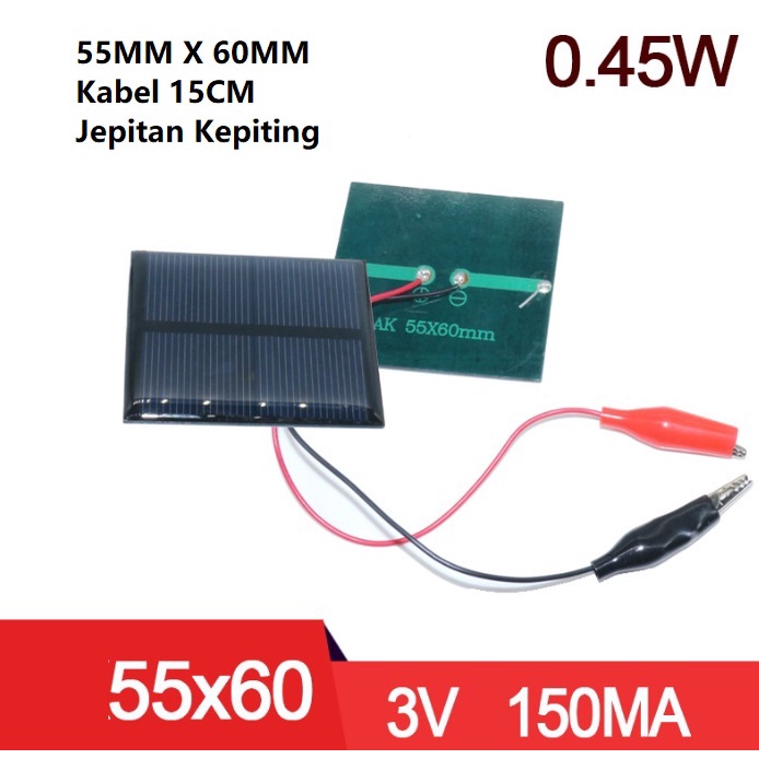 SOLARCELL PANEL SURYA TENAGA MATAHARI SOLAR CELL KECIL 68*36mm MINI 5V