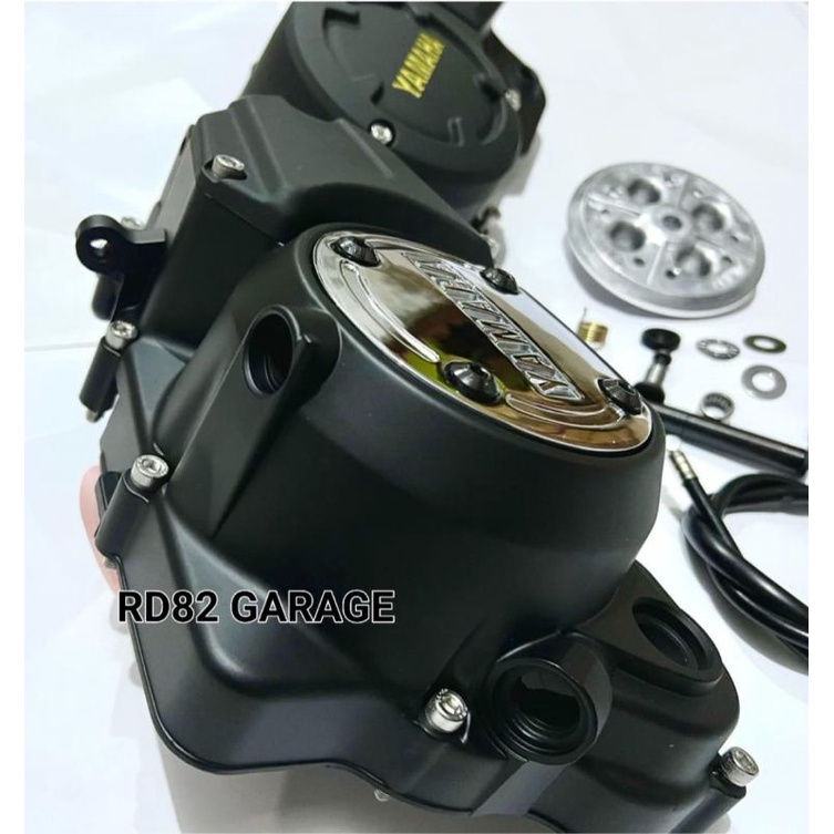 BAK BLOK MESIN RX KING RXKING KOPLING KANAN MODEL NINJA HITAM DOFF HALUS TUTUP CROM