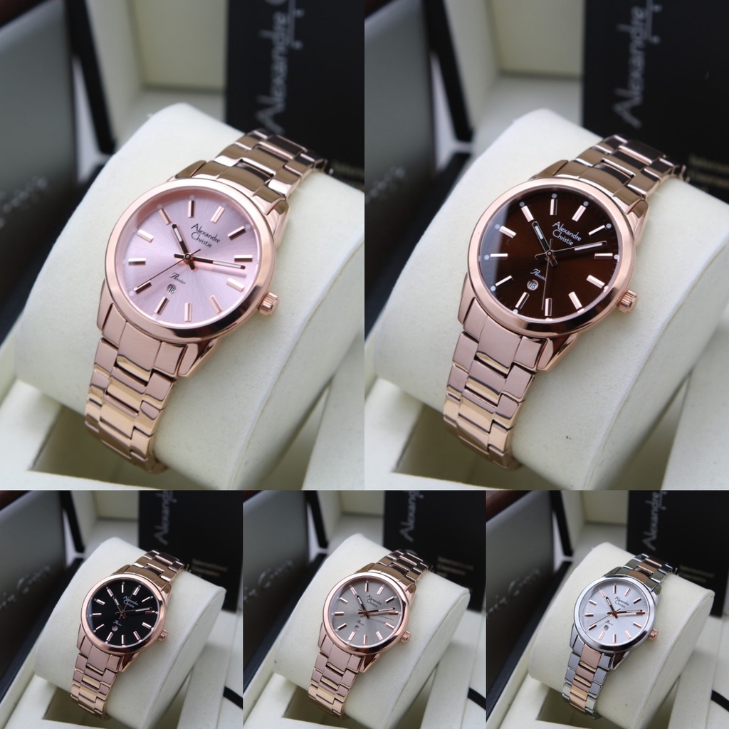 ORIGINAL Jam Tangan Wanita Alexandre Christie AC 2A29/AC2A29/AC 2A12/AC2A12/AC 2A28/AC2A28/AC 2A40/AC2A40/AC 2A86/AC2A86/AC 2A93/AC2A93 Garansi Resmi 1 Tahun, Staainless