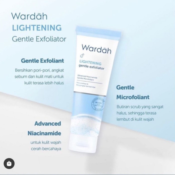 WARDAH LIGHTENING GENTLE EXPOLIATOR / FACIAL SCRUB / SCRUB WAJAH 50ML