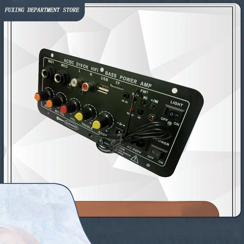 Plug-in digital Bluetooth 10 "220V mobil tiga kali pakai dengan papan penguat MIC reverb dan mikrofo