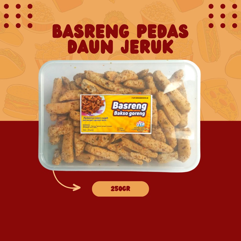 

Basreng Pedas Daun Jeruk 250 Gram IFTA SNACK