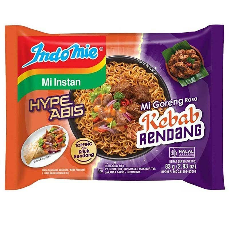 

Indomie Goreng Kebab Rendang 83g Hype Abis