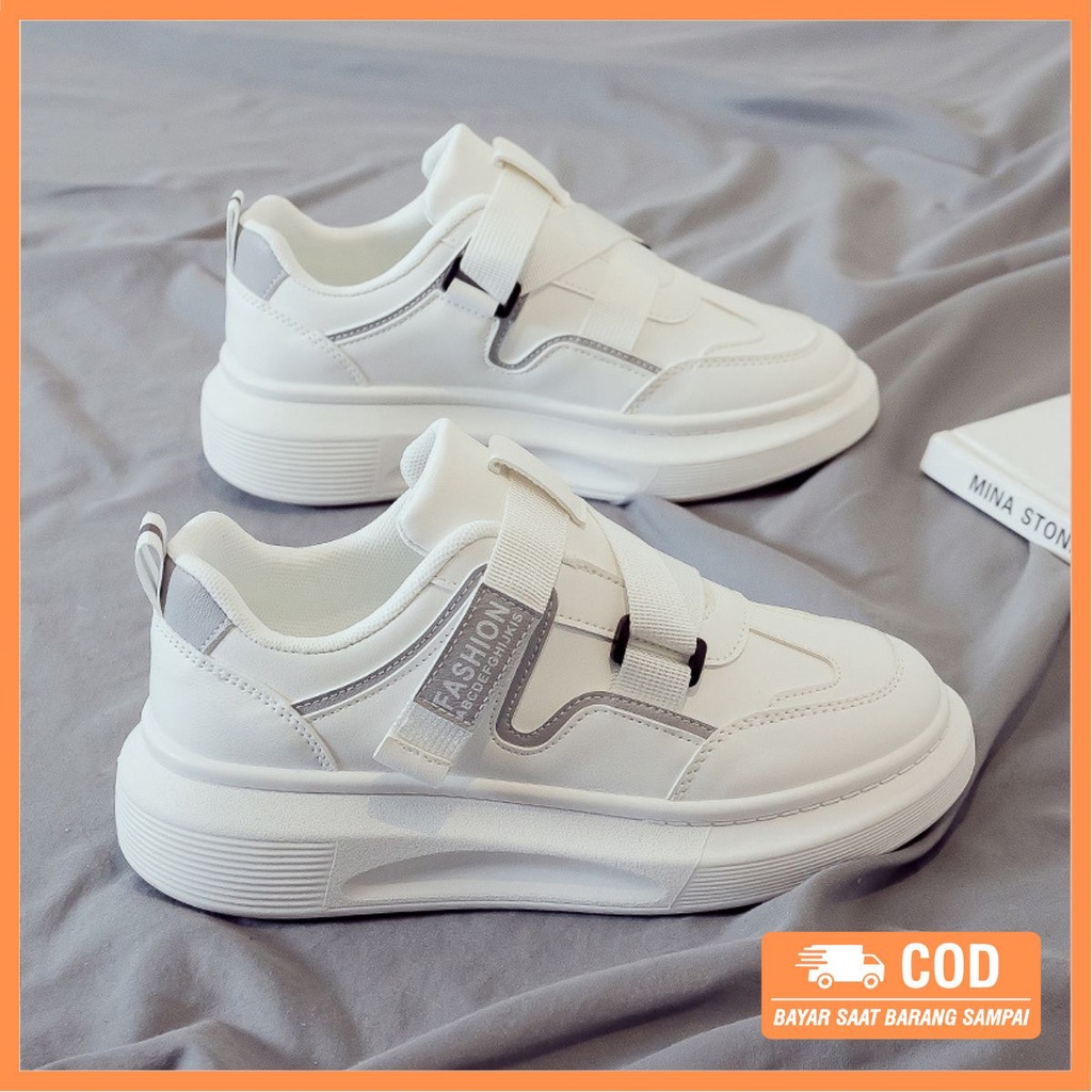 [ ORIGINAL IMPORT ] Sepatu Sneakers Velcro Wanita Import Premium Quality SI186