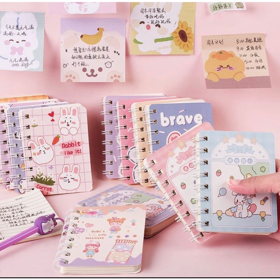 

MM Notebook Spiral Mini A7 Buku Memo Kecil 80 lembar Note Book