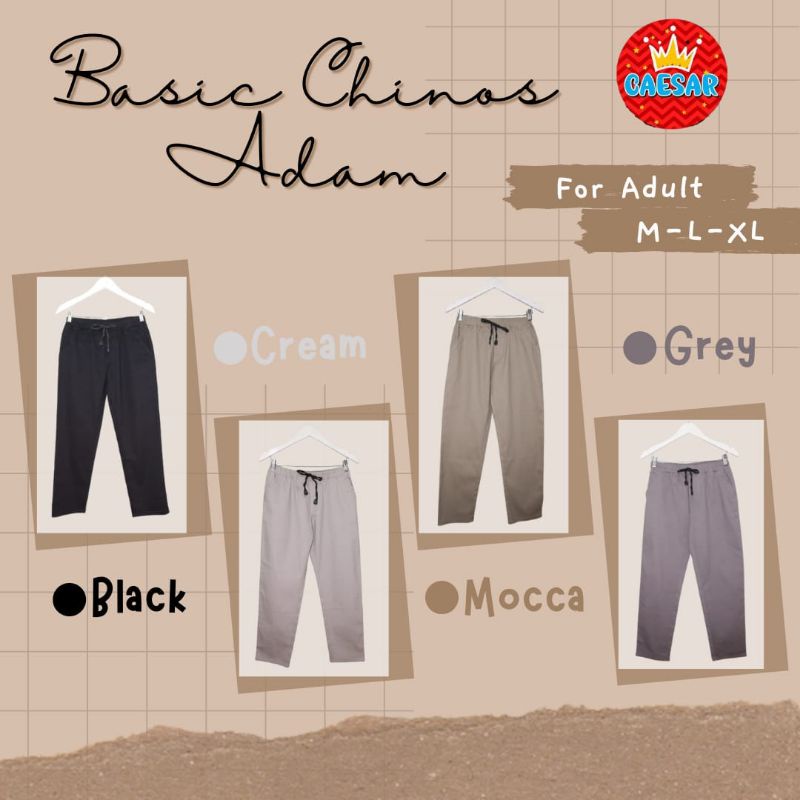 CELANA CHINO PANJANG ANAK REMAJA DEWASA BASIC CHINO CAESAR