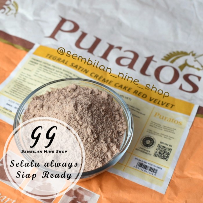 

[Ready-Tepung Instan] PURATOS Premix RED VELVET 500 Gram TEGRAL SATIN CRÈME CAKE PRE MIXED