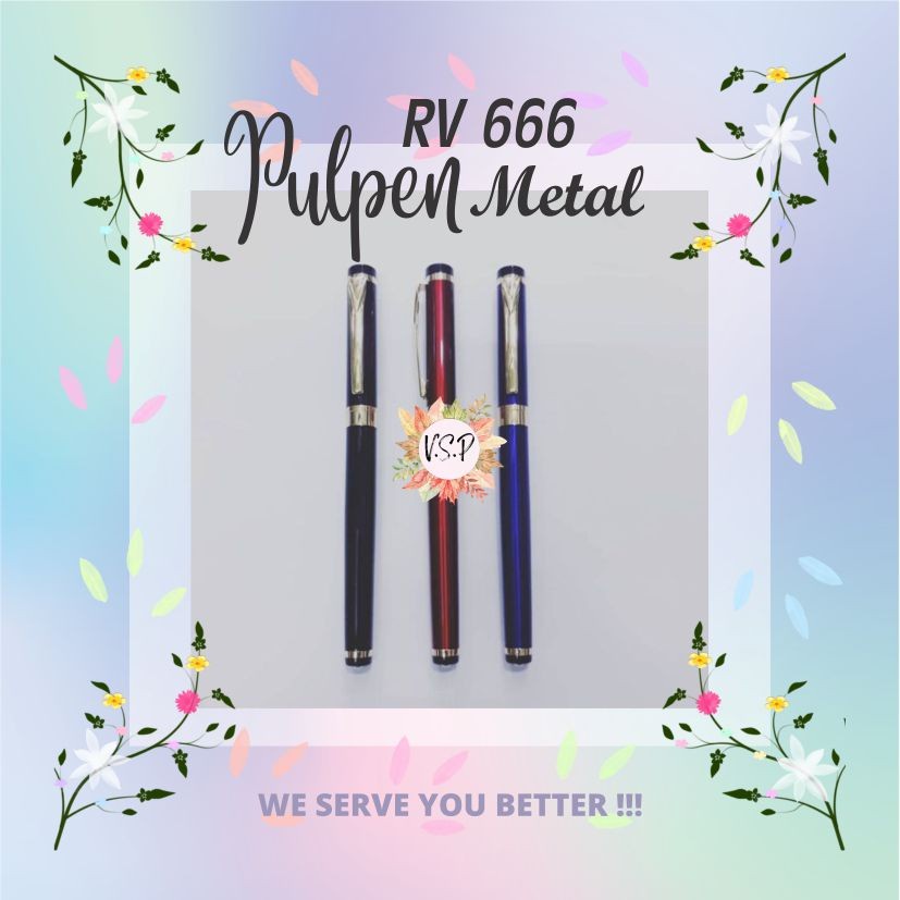 

Pulpen Metal RV 666 / Souvenir Wedding Seminar kit Murah