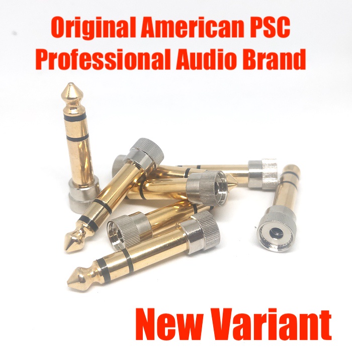 Audio Adaptor jack 6.3mm to Jack 3.5mm Gold Premium Quality