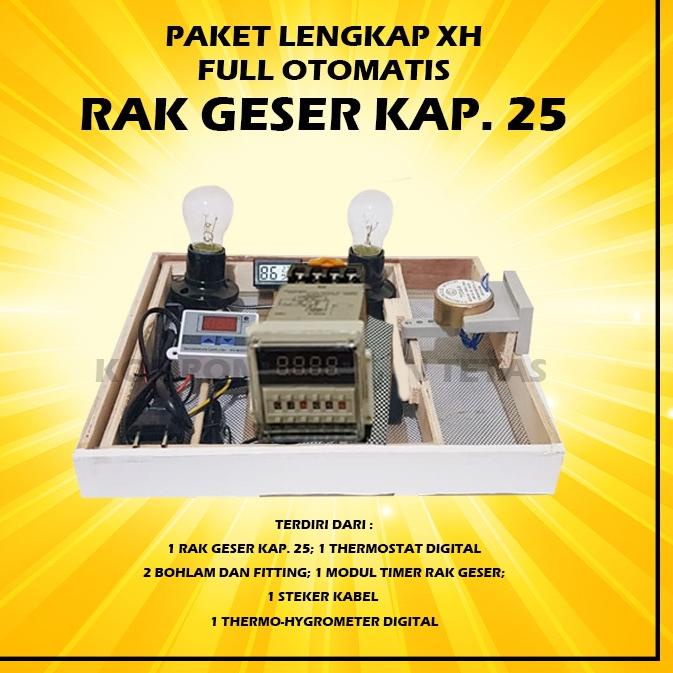 ♧ Mesin Tetas Telur Full Otomatis Penetas Rak Geser PLXH2F-PRG-THD 25 ➤