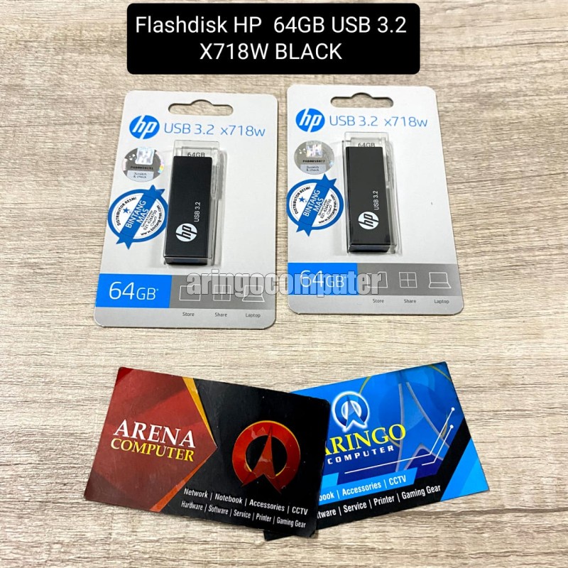 Flashdisk HP 64GB USB 3.2 X718W BLACK