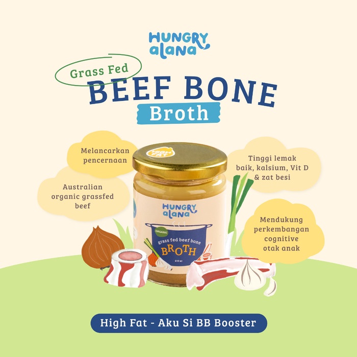 

Hungry Alana - Grass Fed Beef Bone Broth - Kaldu Tulang Sapi Organik