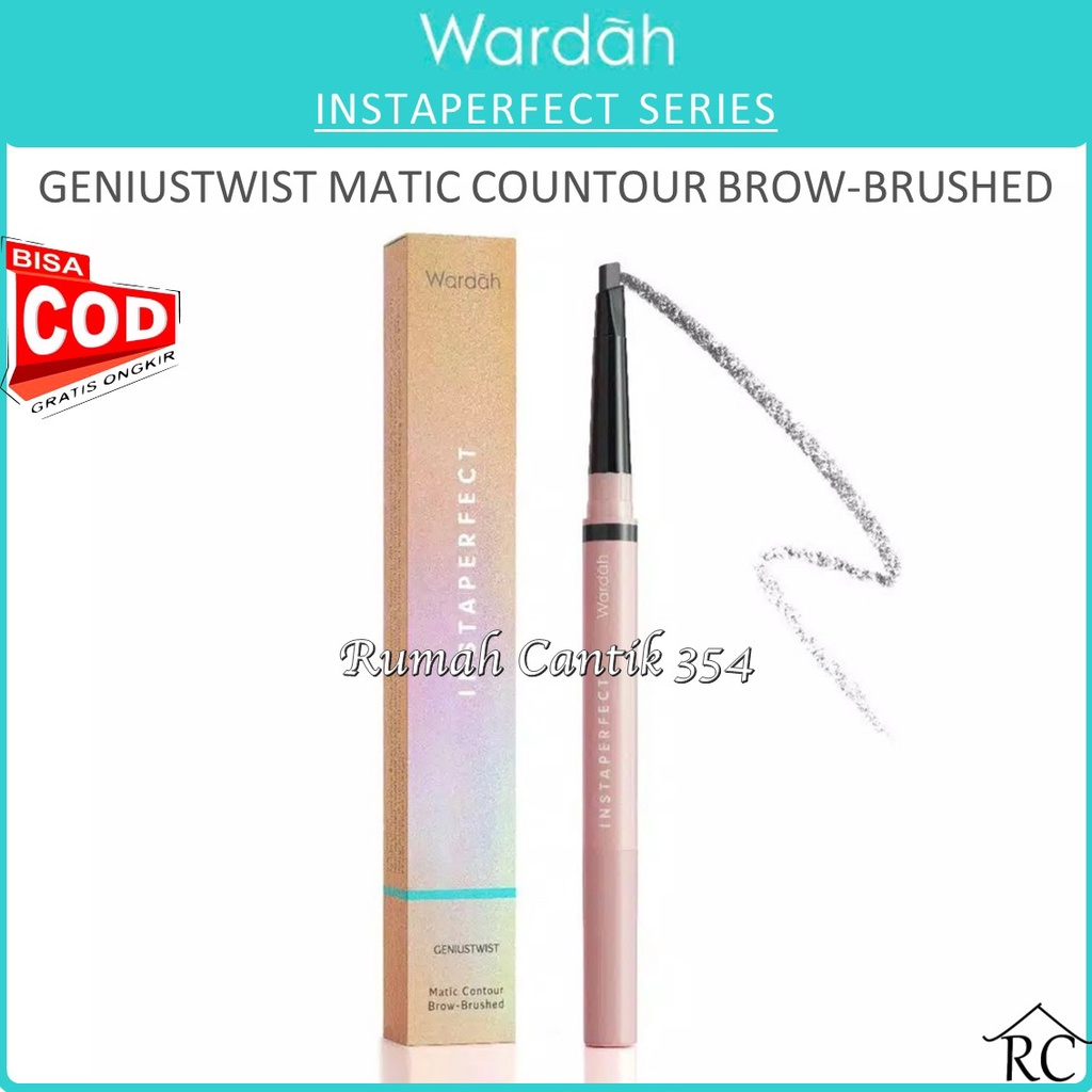 WARDAH Instaperfect GENIUSTWIST Matic Contour Brow-Brushed