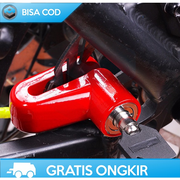 GEMBOK PENGAMAN CAKRAM MOTOR ANTI KARAT RINGKAS DAN KUAT ANTI MALING