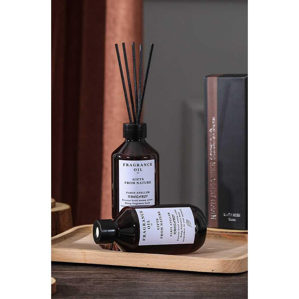 Pengharum Ruangan Aromaterapi Reed Diffuser Rattan Stick 200ml - ZHE50 - Black