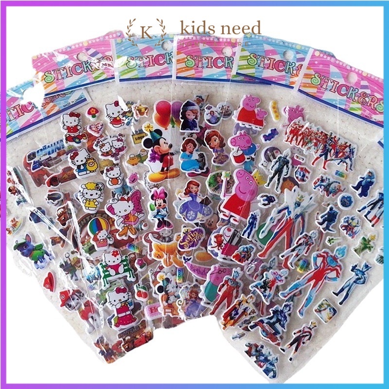 

Stiker Timbul Random/Stiker Karakter / Stiker Anak / Stiker Mainan Tempel