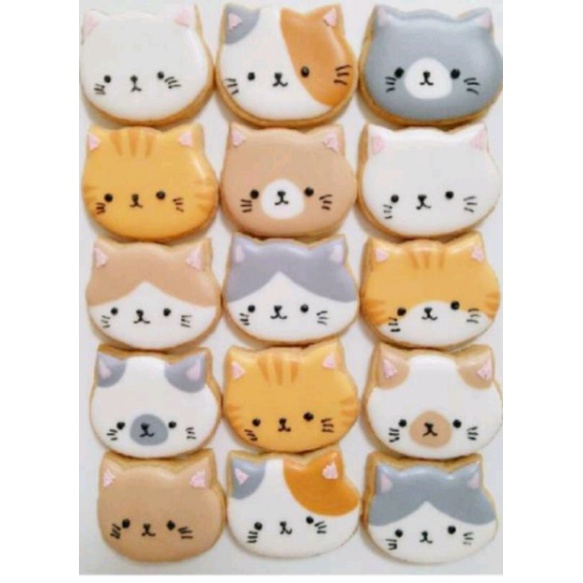 

VALERICIOUS Butter Cookies Kue Kukis Karakter Hias Kucing Cat Cute