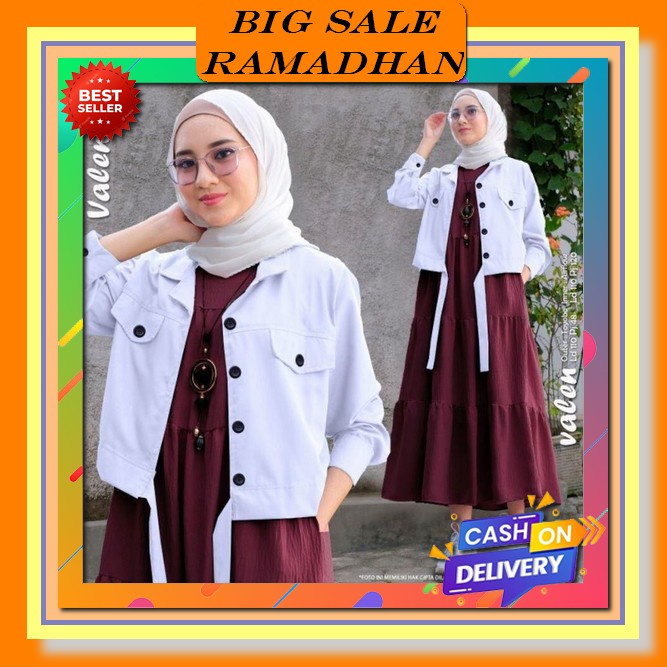 Indistoree - Gamis Cika Crinkle Airflow Terbaru 2022 Kekinian Viral Dewasa Simpel Elegan Busui Frend