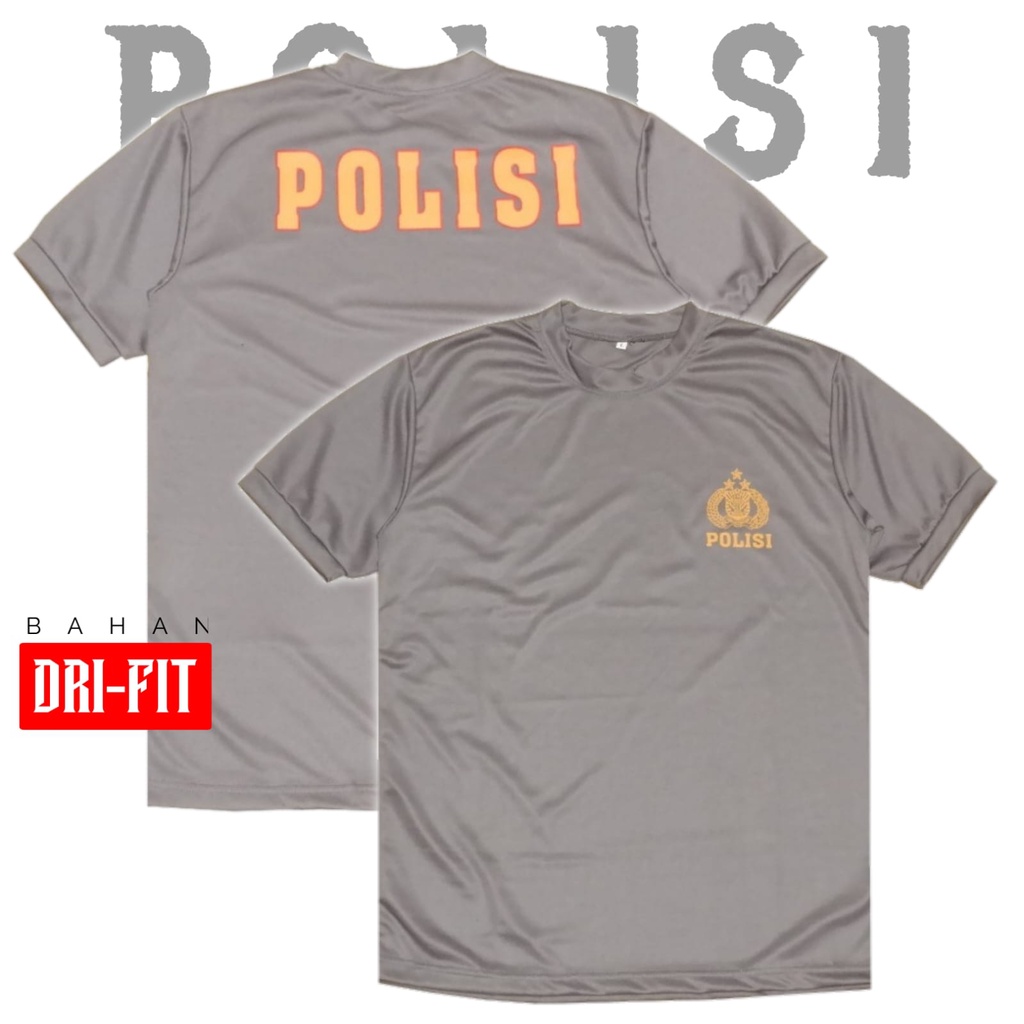 Army.supply - Baju Kaos Polisi Coklat Dryfit Jersey Lengan Pendek Terbaru Bahan Adem