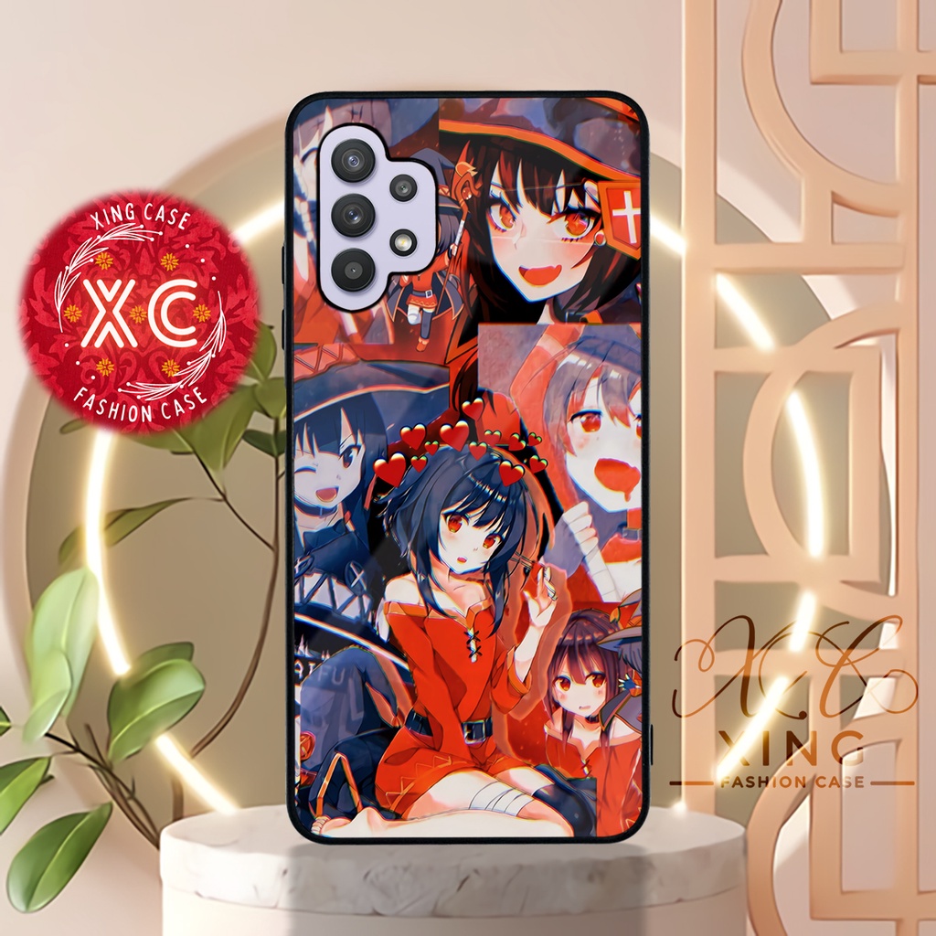 |AN22|CASE GLOSSY SAMSUNG A32 4G 5G KILAU EFEK KACA | CASE HAPE MOTIF MEGUMIN ANIME KONOSUBA