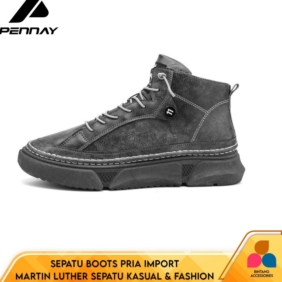 TERBAIK [ 100% IMPORT ] Sepatu Sneaker Pria / Sepatu Boots Pria Import Martin Luther Sepatu Retro Ka