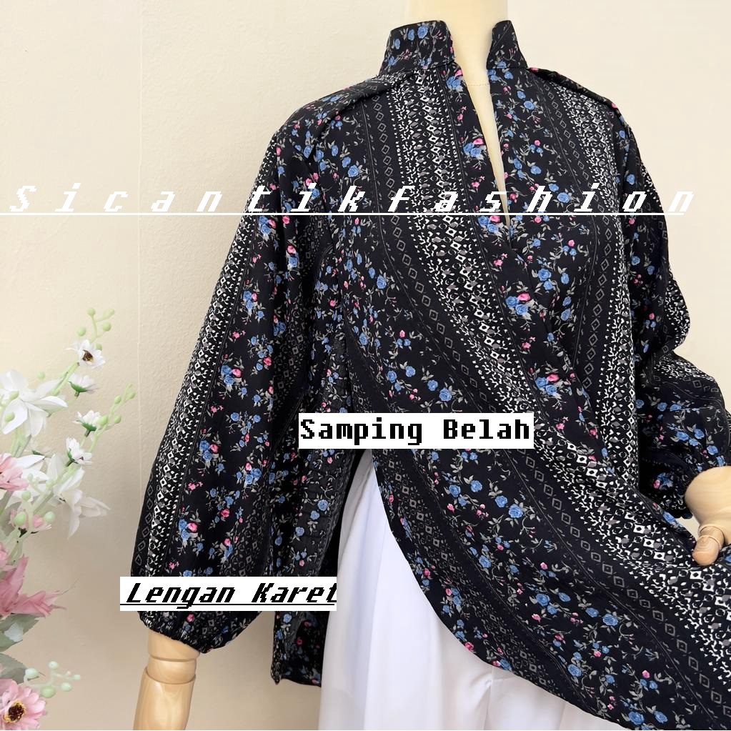 Kemeja Blouse wanita Lady Crush / Kemeja Style Korea / Blouse Motif Kringkel