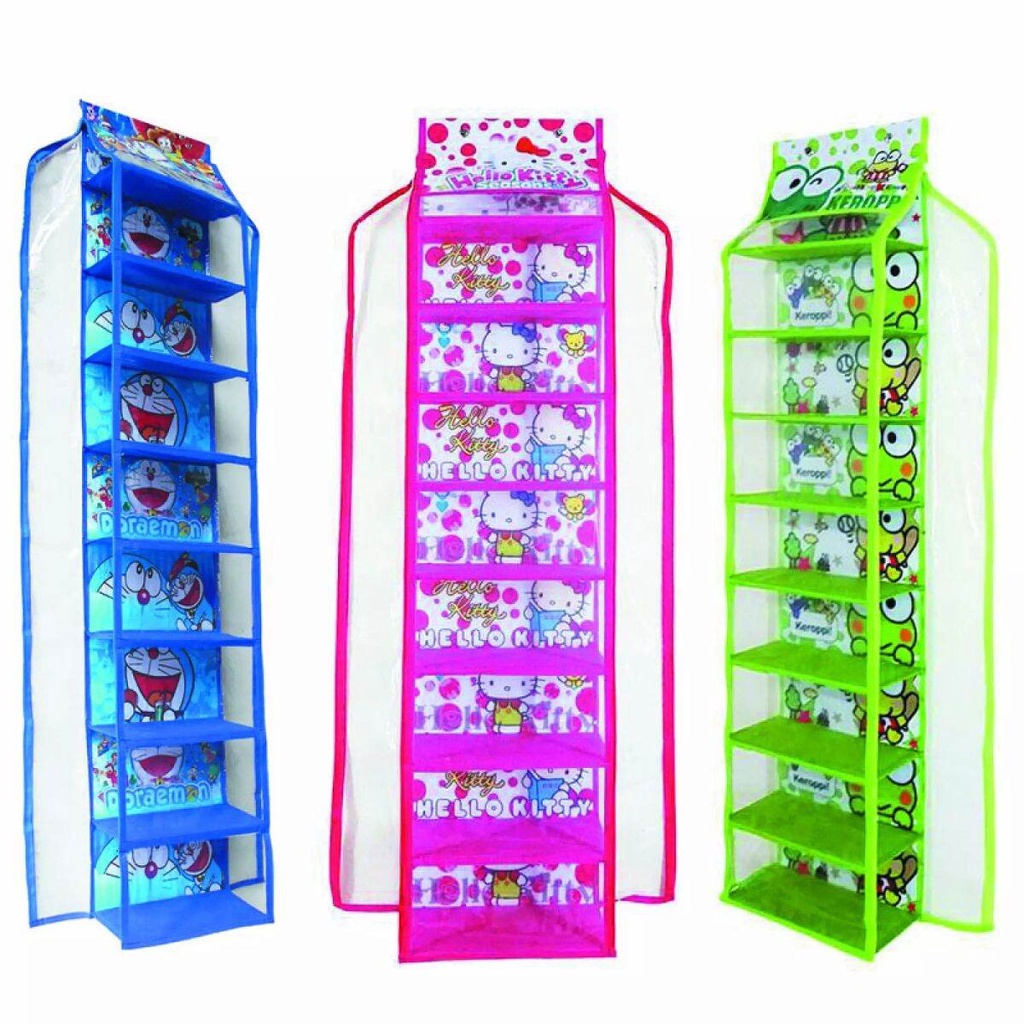 Rak Sepatu, Tas, Helm Plastik Gantung berkarakter