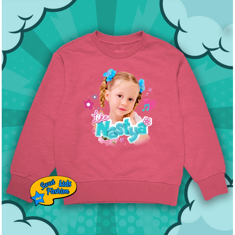 Jaket Sweater Anak Like Nastya Youtuber Switer Anak Like Nastya