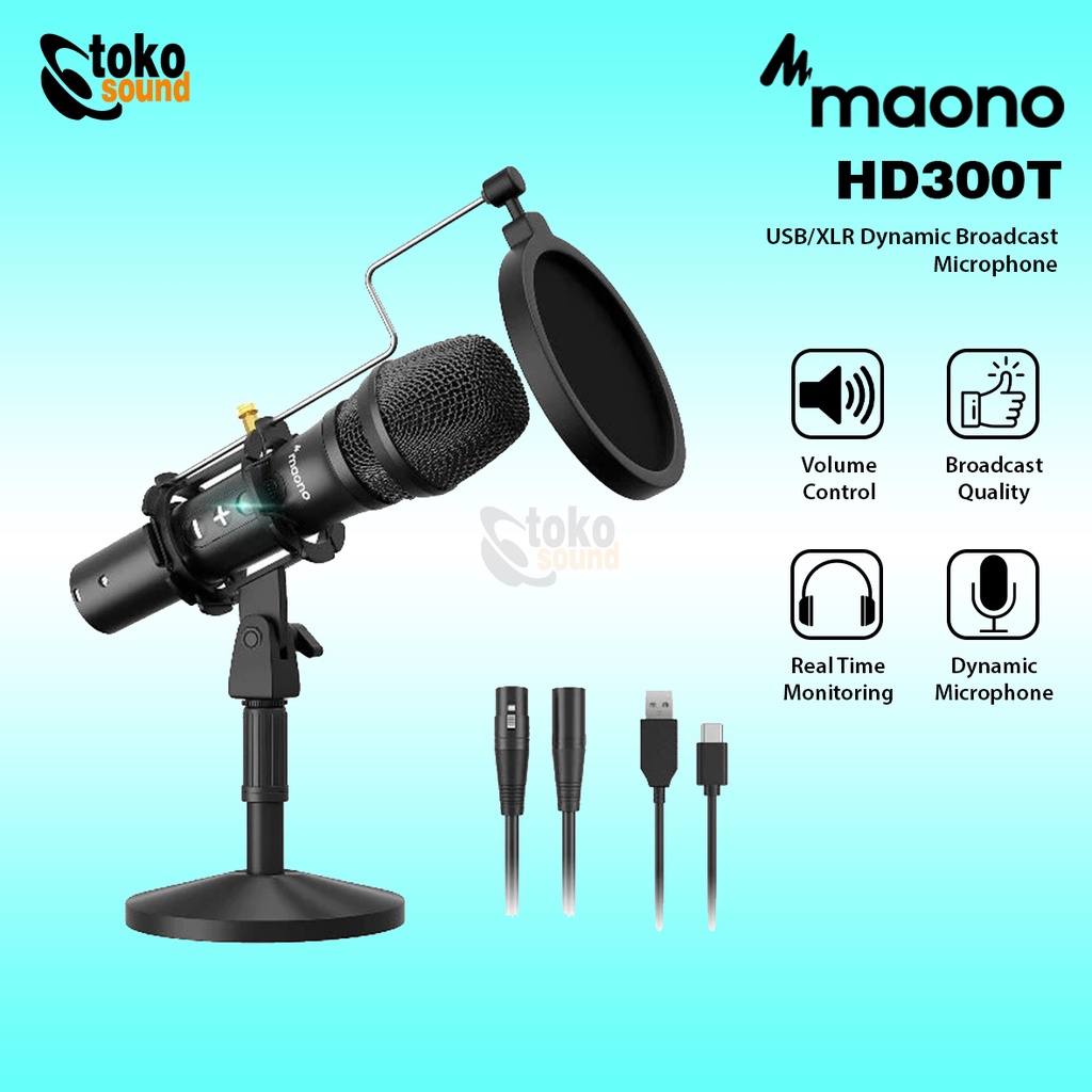 Maono AU-HD300T XLR/USB Microphone Dynamic Original