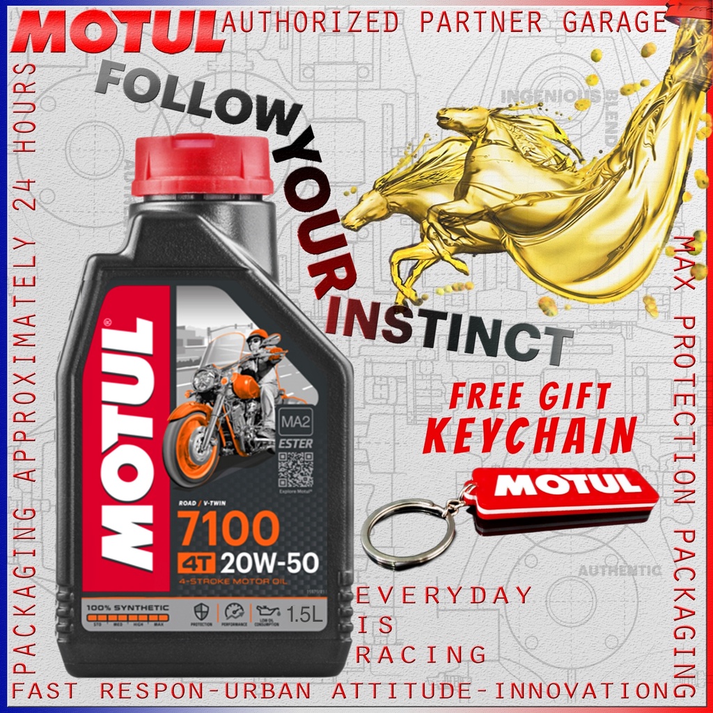 MOTUL 7100 4T 1.5L 20W50 1500ml OLI MOTOR IMPORT ORIGINAL