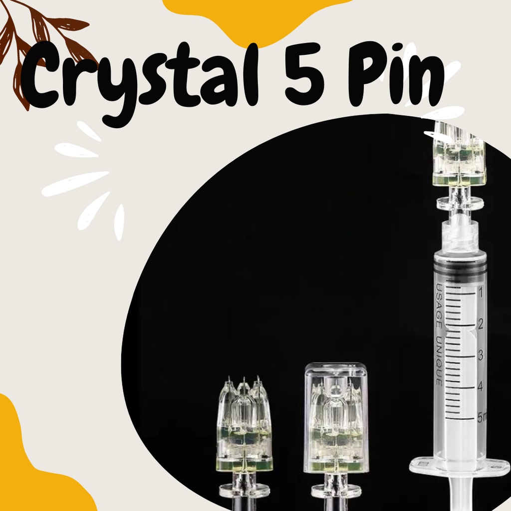 Needle Crystal 5 Pin 9 Pin 1 Pin  Jarum Crystal 5 Pin 9 Pin Meso Messo Syringe 5cc