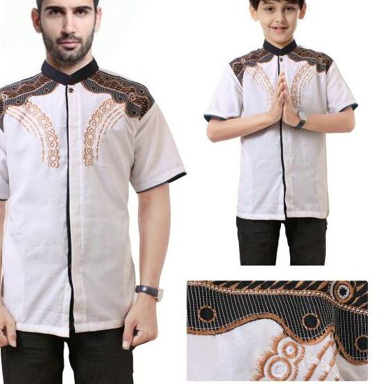 Terbaik Couple baju koko bapak anak baju muslim lengan pendek irwansyah serbuuu 