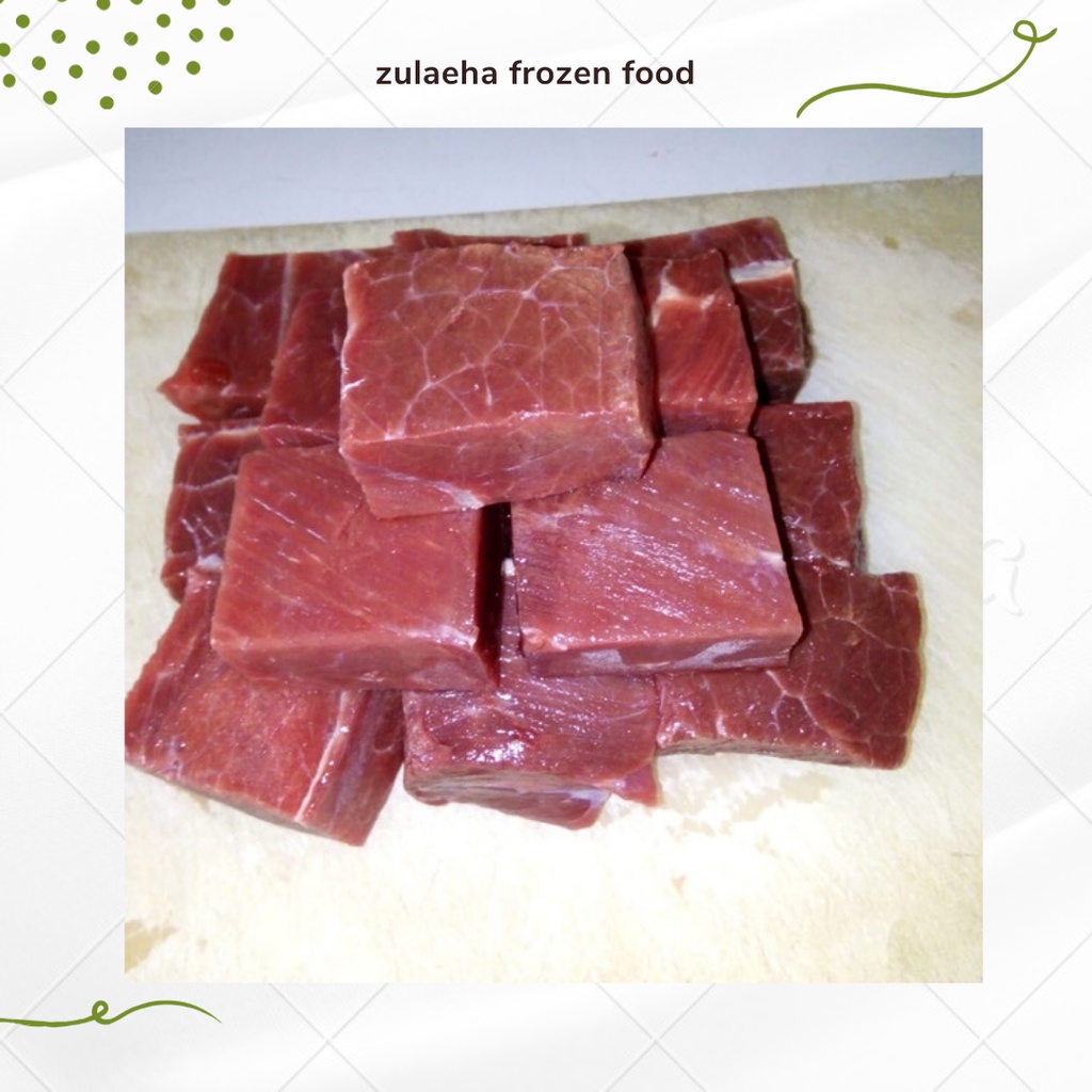 

Daging sapi 1kg daging rendang potong 25 pcs Knuckle Beef Tanpa Lemak Halal 100% Beef