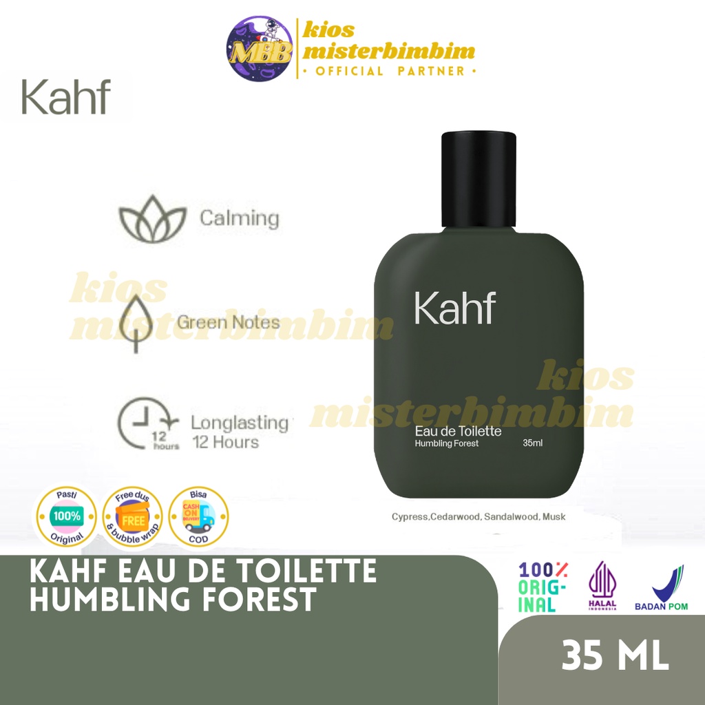 Kahf Eau de Toilette Humbling Forest 35ML / Parfum Pria Men Perfume Wangi Tahan Lama Natural Scent
