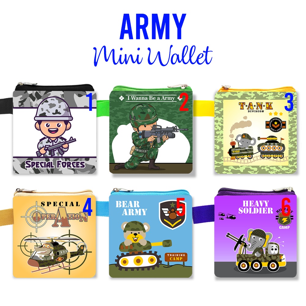 Army Camouflage Bape Dompet Mini Wallet Case Pouch Sling Bag Tas Selempang Mouse Pad