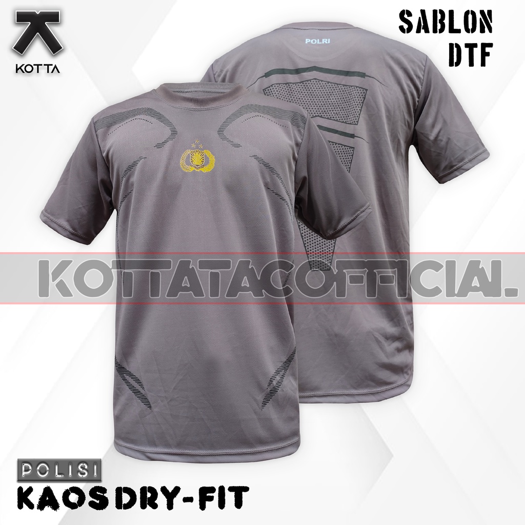 KAOS DRYFIT POLISI - KAOS OLAHRAGA POLISI - KAOS JERSEY POLISI COKELAT