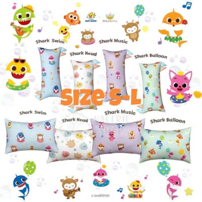 Terlaris Hikarusa Baby Shark Bantal Guling Small Medium Large Hikaru Babyshark
