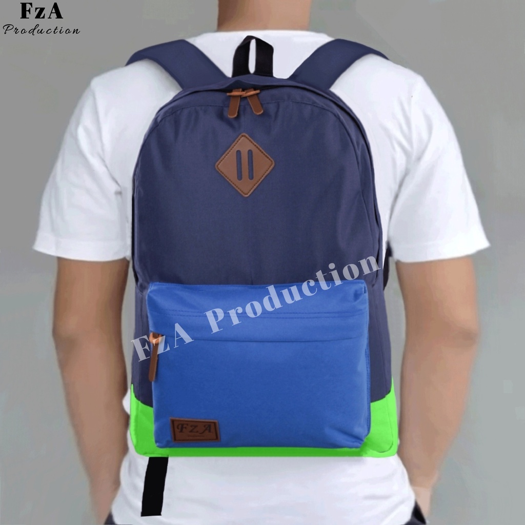 Tas Ransel Gendong Laptop Distro Sekolah Kuliah Pria Wanita Backpa ck  Murah Original FzA FREE Jam Tangan Dompet