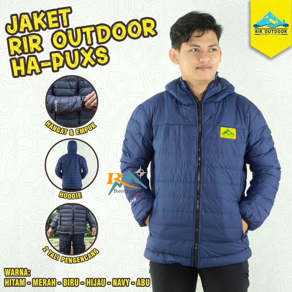 Jaket Gunung Dacron MERK RIR OUTDOOR Puffer HA-PUXS Jaket Hiking Outdoor Hapuxs