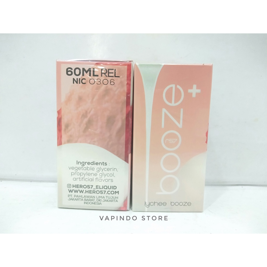 BOOZE LYCHEE 60ML 3MG BY HERO57 X MILDOS BOOZE+